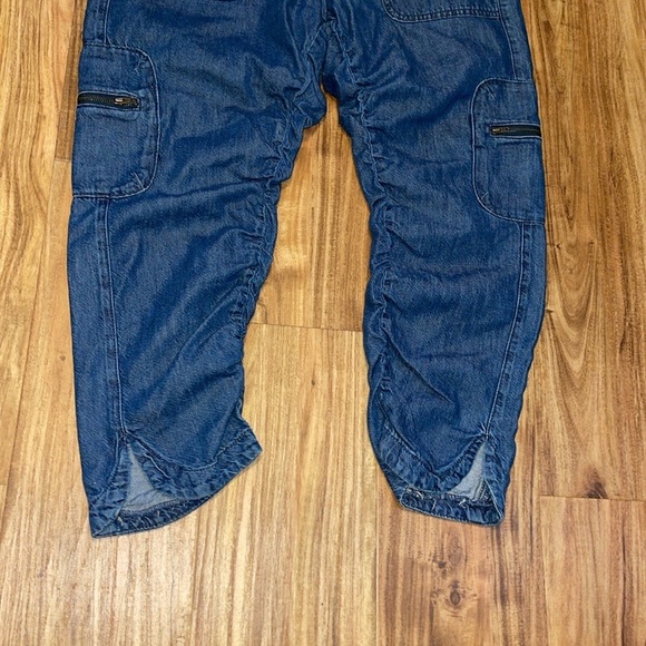 Pilcro womens medium 8 10 jeans cottage utility crop blue pockets high rise - Picture 3 of 10